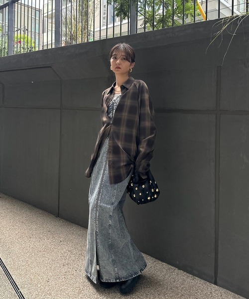 【セット売り】RIB MIX DENIM SKIR T &ビスチェ RIB MIX DENIM BUSTIER