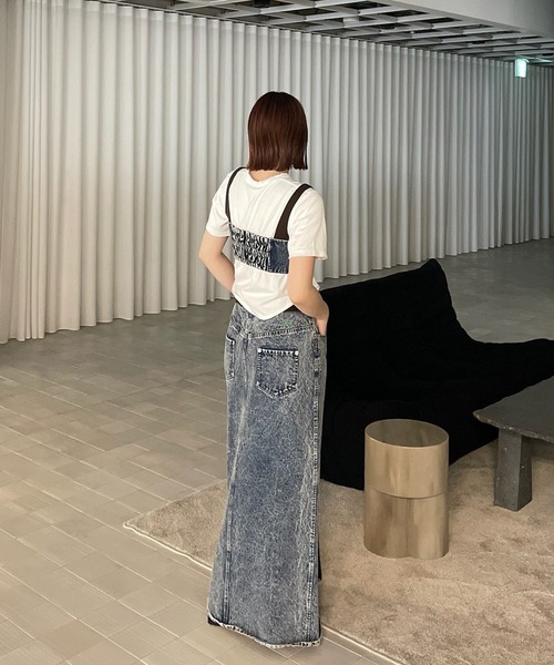 RIB MIX DENIM SKIRT（スカート）｜Ameri（アメリ）の