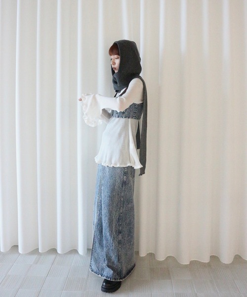 ☆ほう☆ アメリヴィンテージ RIB MIX DENIM BUSTIER RIB MIX