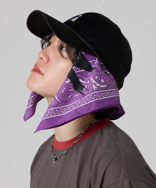 ALAND(エーランド)の「MASHIHO×ALAND/バンダナ(ストール/ショール・レディース・チャコールグレー/レッド/パープル・FREE)」の14枚目の写真