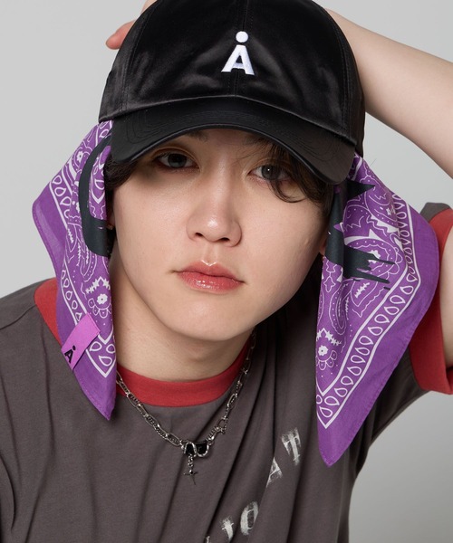 ALAND(エーランド)の「MASHIHO×ALAND/バンダナ(ストール/ショール・レディース・チャコールグレー/レッド/パープル・FREE)」の15枚目の写真