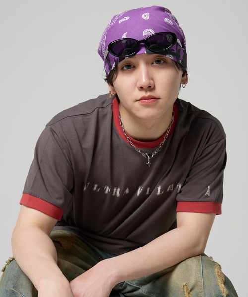 ALAND(エーランド)の「MASHIHO×ALAND/バンダナ(ストール/ショール・レディース・チャコールグレー/レッド/パープル・FREE)」の17枚目の写真