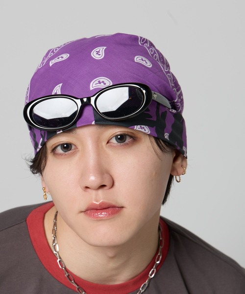 ALAND(エーランド)の「MASHIHO×ALAND/バンダナ(ストール/ショール・レディース・チャコールグレー/レッド/パープル・FREE)」の18枚目の写真