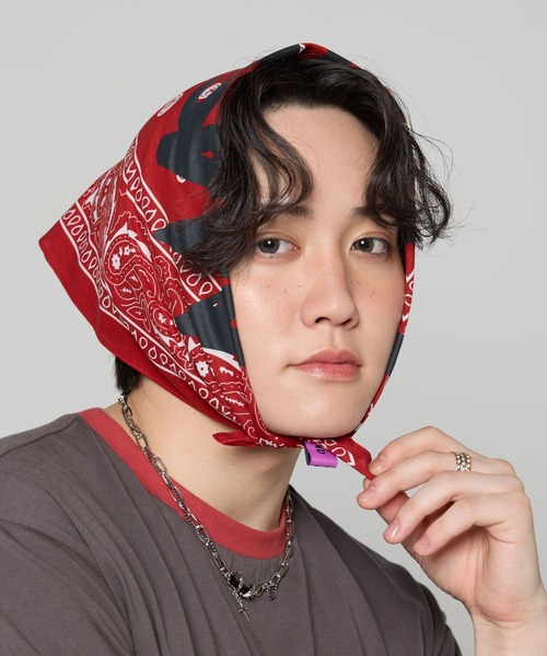 ALAND(エーランド)の「MASHIHO×ALAND/バンダナ(ストール/ショール・レディース・チャコールグレー/レッド/パープル・FREE)」の20枚目の写真