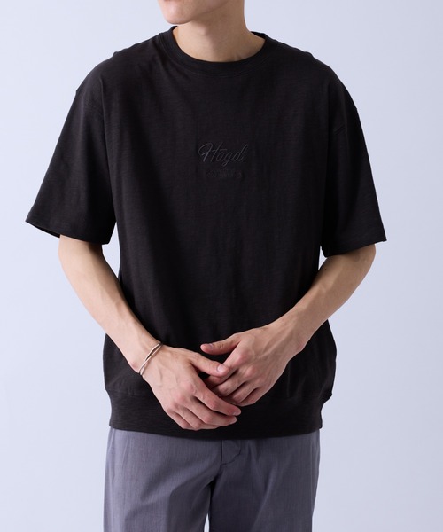 セール】スラブ天竺タイポグラフィスエットTシャツ（Tシャツ