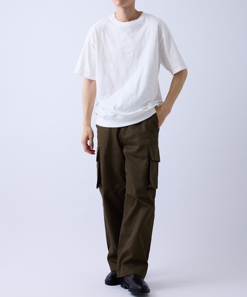  j.n.r.d（ジェー・エヌ・アール・ディー）の「スラブ天竺タイポグラフィスエットTシャツ（Tシャツ/カットソー・メンズ・ブラウン/キナリ/チャコールグレー・M/S/L/LL）」の12枚目の写真