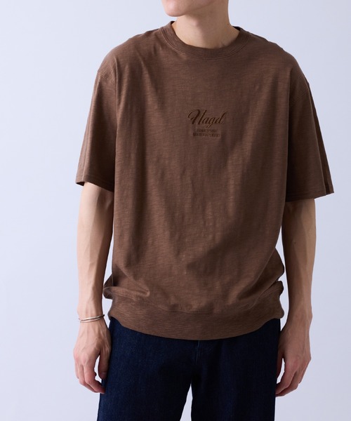  j.n.r.d（ジェー・エヌ・アール・ディー）の「スラブ天竺タイポグラフィスエットTシャツ（Tシャツ/カットソー・メンズ・ブラウン/キナリ/チャコールグレー・M/S/L/LL）」の7枚目の写真