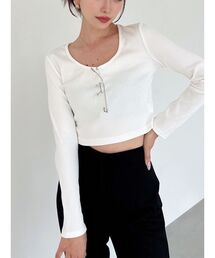 RESEXXY（リゼクシー）の「UネックロングTシャツ（Tシャツ/カットソー・レディース）」