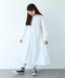 bulle de savon | basic cotton タックワンピース(ワンピース)