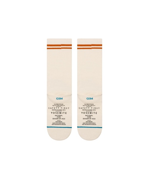 STANCE（スタンス）の「【STANCE/スタンス】ヨセミテ国立公園コラボモデル　ロゴクルーソックス / おしゃれなギフトに最適！ / YOSEMITE NP CREW（ソックス/靴下・メンズ・ホワイト系その他・LARGE）」の3枚目の写真