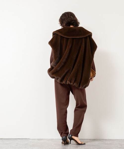 Rie Miller（リエミラー）の「《手洗い可能》《セットアップ対応》ニットオールインワン（つなぎ/オールインワン・レディース・ネイビー/ダークブラウン/ブラック・1/2）」の7枚目の写真