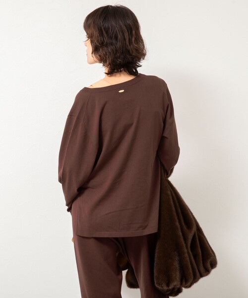 Rie Miller（リエミラー）の「《手洗い可能》《セットアップ対応》ニットオールインワン（つなぎ/オールインワン・レディース・ネイビー/ダークブラウン/ブラック・1/2）」の10枚目の写真