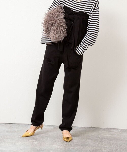 Rie Miller（リエミラー）の「《手洗い可能》《セットアップ対応》ニットオールインワン（つなぎ/オールインワン・レディース・ネイビー/ダークブラウン/ブラック・1/2）」の16枚目の写真