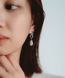 B:MING by BEAMS | チェーン フェイク パール ピアス(ピアス（両耳用）)
