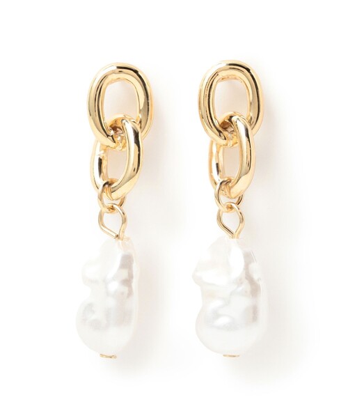 B:MING by BEAMS（ビーミングバイビームス）の「チェーン フェイク パール ピアス（ピアス（両耳用）・レディース・ゴールド/シルバー・ONE SIZE）」の5枚目の写真