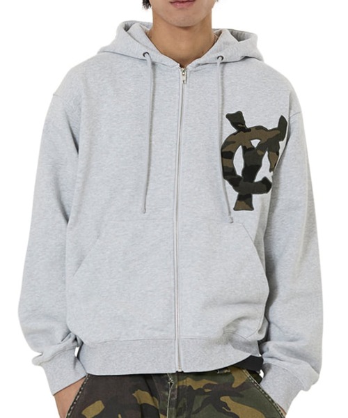 OY zipパーカー OY/オーワイ』LOGO PATCH HOODIE ZIP UP/ロゴパッチジップアップ