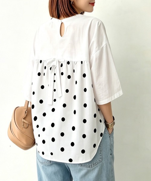 Back Rivon design double-breasted blouse — блуза с креативным дизайном (блузка)