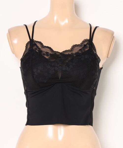 Lace Ladies(レースレディース)の「バック クロス レース レイヤード カップ付き キャミソール(キャミソール・レディース・ブラック/ホワイト・FREE)」の12枚目の写真