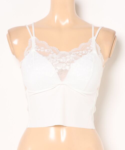 Lace Ladies(レースレディース)の「バック クロス レース レイヤード カップ付き キャミソール(キャミソール・レディース・ブラック/ホワイト・FREE)」の11枚目の写真