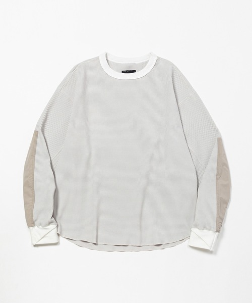 meanswhile（ミーンズワイル）の「SOLOTEX Waffle L/S Tee（Tシャツ/カットソー・メンズ・チャコール/ブラック系その他/ベージュ系その他・3(L)/1(S)/4(XL)/2(M)）」の3枚目の写真