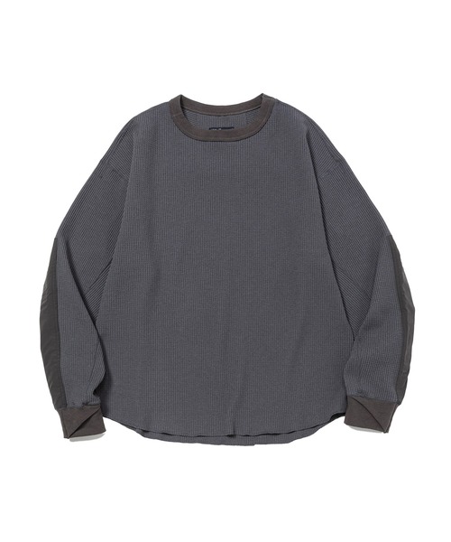 meanswhile（ミーンズワイル）の「SOLOTEX Waffle L/S Tee（Tシャツ/カットソー・メンズ・チャコール/ブラック系その他・3(L)/1(S)/4(XL)）」の2枚目の写真