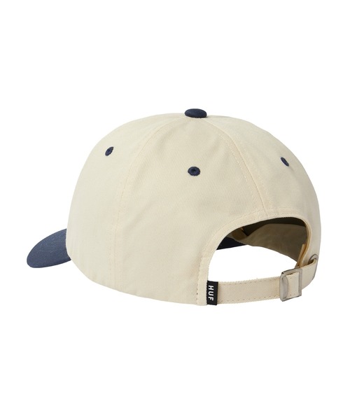 HUF（ハフ）の「STRETCH LOGO 6 PANEL CV HAT（キャップ・メンズ・ホワイト×ブルー/ベージュ系その他・O/S）」の3枚目の写真