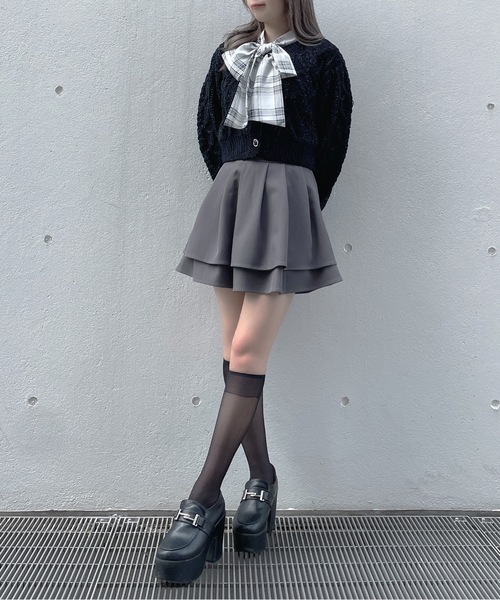 abc une face(アーベーセーアンフェイス)の「モールケーブルカーデ(ニット/セーター・レディース・ブラック/ホワイト/ピンク/レッド・FREE)」の14枚目の写真
