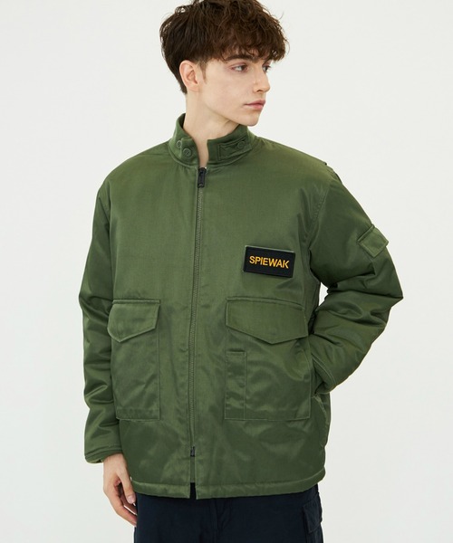 SPIEWAK（スピーワック）の「G-8 WEP ロングジャケット  ナイロンコットン/フライトジャケット（ミリタリージャケット・メンズ・セージグリーン/ネイビー/ブラック/デザートカモ・LARGE/X-LARGE/MEDIUM/SMALL）」の2枚目の写真