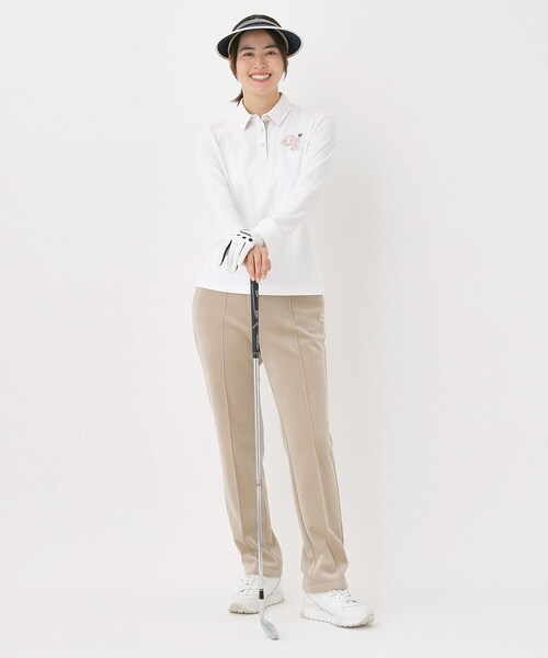 セール】起毛ストレッチ長袖ポロシャツ（ポロシャツ）｜adabat