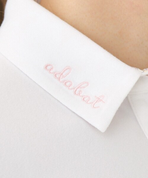 adabat(アダバット)の「起毛ストレッチ長袖ポロシャツ(ポロシャツ・レディース・ピンク/ホワイト・42/40/38/36)」の11枚目の写真