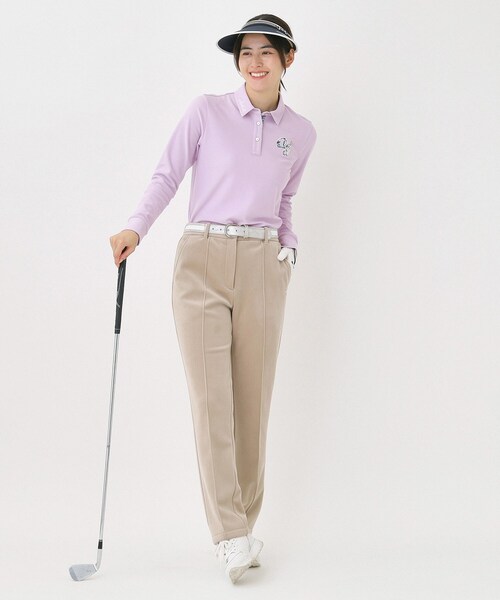 セール】起毛ストレッチ長袖ポロシャツ（ポロシャツ）｜adabat