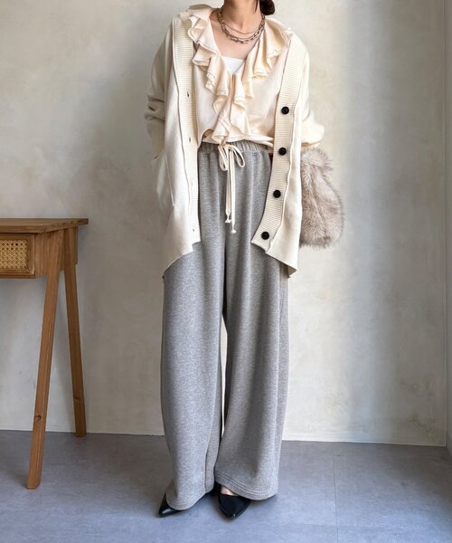 DouDou（ドゥドゥ）の「マシーンウォッシャブルニットカーディガン（カーディガン/ボレロ・レディース・ブラック/ベージュ/ホワイト/ピンク・FREE）」の18枚目の写真