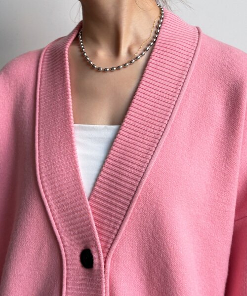 DouDou（ドゥドゥ）の「マシーンウォッシャブルニットカーディガン（カーディガン/ボレロ・レディース・ブラック/ベージュ/ホワイト/ピンク・FREE）」の7枚目の写真