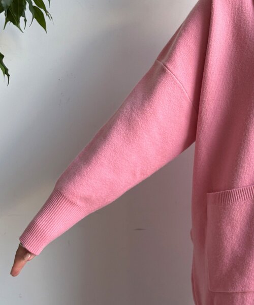 DouDou（ドゥドゥ）の「マシーンウォッシャブルニットカーディガン（カーディガン/ボレロ・レディース・ブラック/ベージュ/ホワイト/ピンク・FREE）」の10枚目の写真