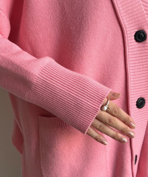 DouDou（ドゥドゥ）の「マシーンウォッシャブルニットカーディガン（カーディガン/ボレロ・レディース・ブラック/ベージュ/ホワイト/ピンク・FREE）」の11枚目の写真