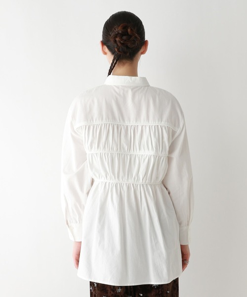 RAGEBLUE(レイジブルー)の「ギャザーチュニックシャツ(シャツ/ブラウス・レディース・ホワイト/レッド・FREE)」の14枚目の写真