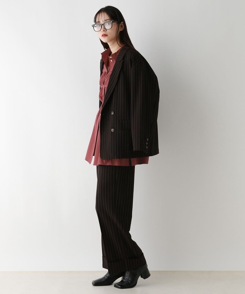 RAGEBLUE(レイジブルー)の「ギャザーチュニックシャツ(シャツ/ブラウス・レディース・ホワイト/レッド・FREE)」の10枚目の写真