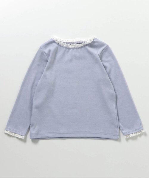 apres les cours（アプレレクール）の「【ジュニア対応】ハート針抜きフリルTシャツ（Tシャツ/カットソー・キッズ・チャコール/レッド/アイボリー/グレー・110/120/130/140/80/90/100）」の11枚目の写真