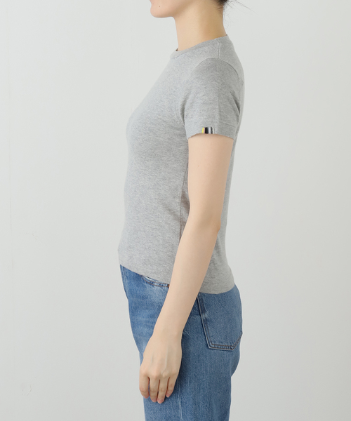 extreme cashmere（エクストリーム　カシミヤ）の「EXTREME CASHMERE X AMERICA：ニット（ニット/セーター・レディース・ライトグレー/ピンク・FREE）」の9枚目の写真