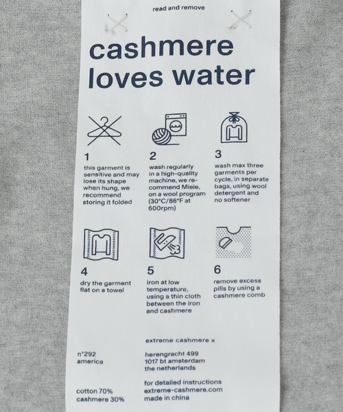 extreme cashmere（エクストリーム　カシミヤ）の「EXTREME CASHMERE X AMERICA：ニット（ニット/セーター・レディース・ライトグレー/ピンク・FREE）」の15枚目の写真