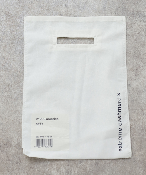 extreme cashmere（エクストリーム　カシミヤ）の「EXTREME CASHMERE X AMERICA：ニット（ニット/セーター・レディース・ライトグレー/ピンク・FREE）」の18枚目の写真