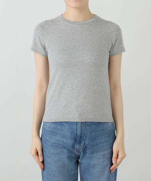 extreme cashmere（エクストリーム　カシミヤ）の「EXTREME CASHMERE X AMERICA：ニット（ニット/セーター・レディース・ライトグレー/ピンク・FREE）」の22枚目の写真