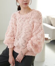 【WEB限定】手編み風プルオーバー