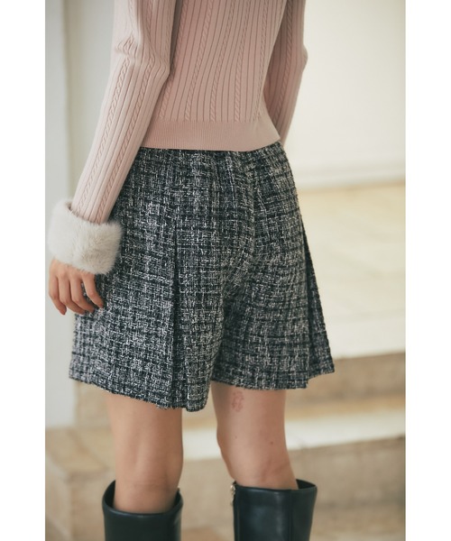 tocco closet（トッコ　クローゼット）の「ハイウエストツイードショートパンツ（その他パンツ・レディース・ピンク/ブラック・M）」の10枚目の写真