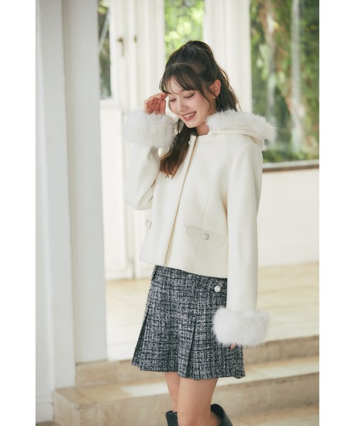 tocco closet（トッコ　クローゼット）の「ハイウエストツイードショートパンツ（その他パンツ・レディース・ピンク/ブラック・M）」の12枚目の写真