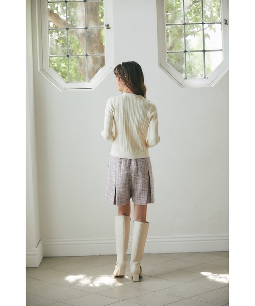 tocco closet（トッコ　クローゼット）の「ハイウエストツイードショートパンツ（その他パンツ・レディース・ピンク/ブラック・M）」の17枚目の写真