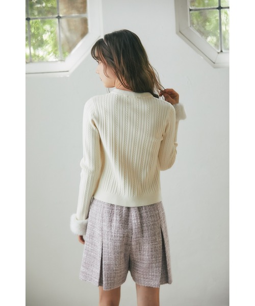 tocco closet（トッコ　クローゼット）の「ハイウエストツイードショートパンツ（その他パンツ・レディース・ピンク/ブラック・M）」の20枚目の写真