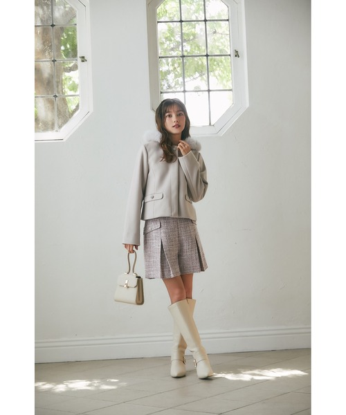 tocco closet（トッコ　クローゼット）の「ハイウエストツイードショートパンツ（その他パンツ・レディース・ピンク/ブラック・M）」の18枚目の写真