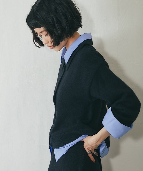 ⭐︎ジャス⭐︎argue アギュー　Tシャツニット　ニット　ネイビー ニット - ARTHUR FASHION WORLD