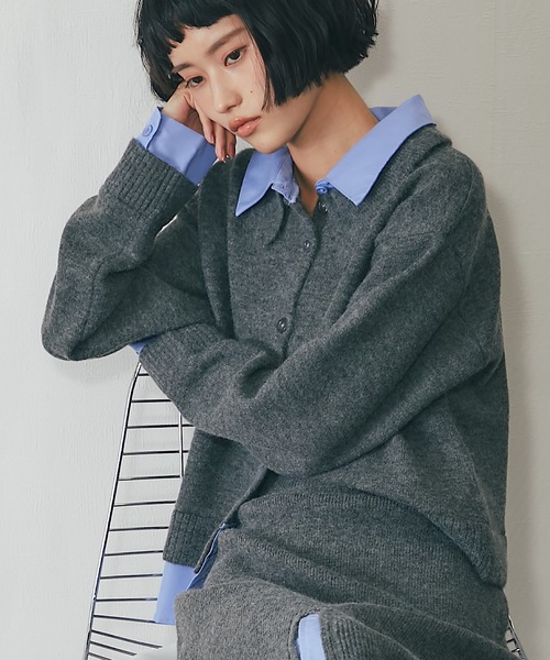 ANOTHER S(アナザーエス)の「セットアップ可シャツドッキングニット ANOTHER S(アナザーエス)の「セットアップ可シャツドッキングニット